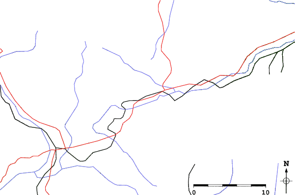 Roads and rivers close to Bolquere Pyrenees 2000