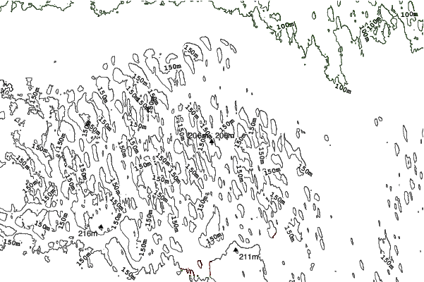 Brantling Ski Slopes neighbourhood contours