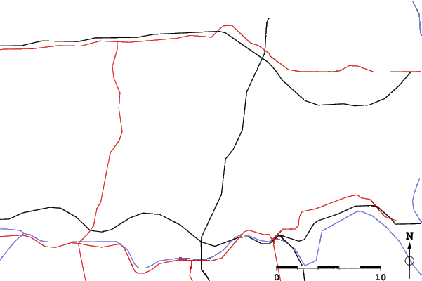 Roads and rivers close to Brantling Ski Slopes