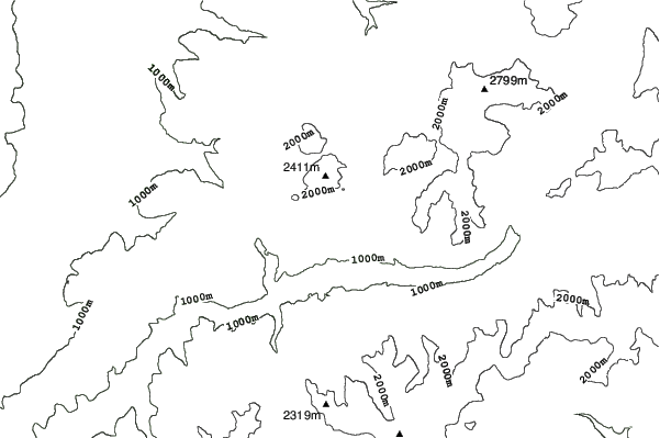 Alpe Cermis-Cavalese neighbourhood contours