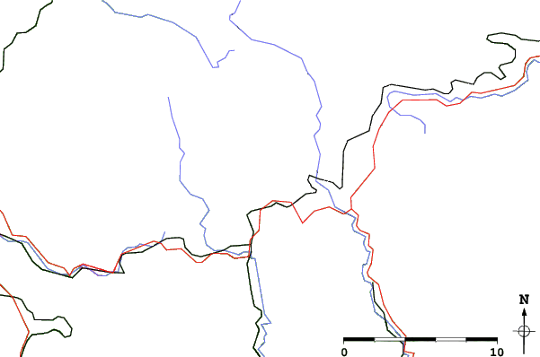 Roads and rivers close to Černá Říčka