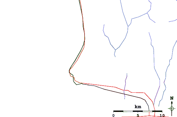 Roads and rivers close to Cypress Mountain