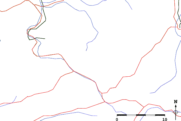 Roads and rivers close to Diedamskopf