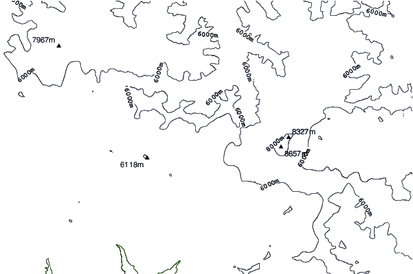 Mount Everest neighbourhood contours