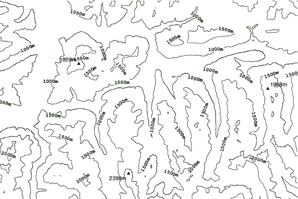 Flachau-Reitdorf neighbourhood contours