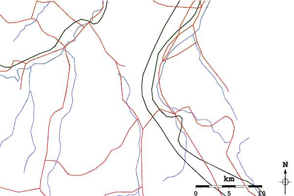Roads and rivers close to Gala Yuzawa