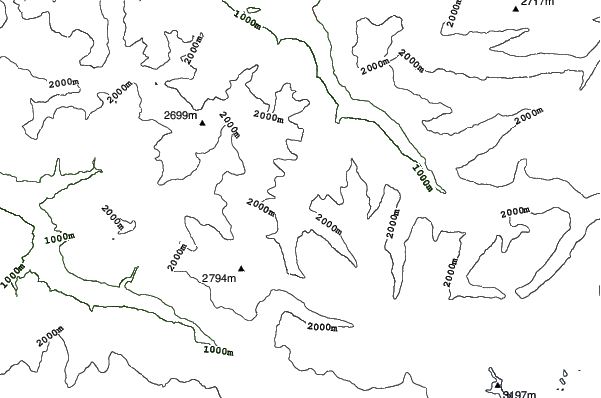 Gargellen neighbourhood contours
