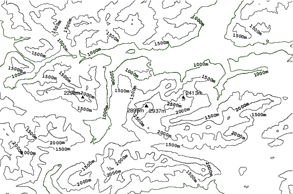 Garmisch-Partenkirchen-Zugspitze neighbourhood contours