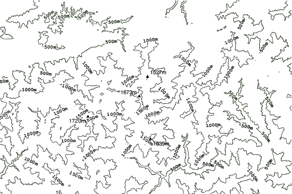 Gokase Highland neighbourhood contours