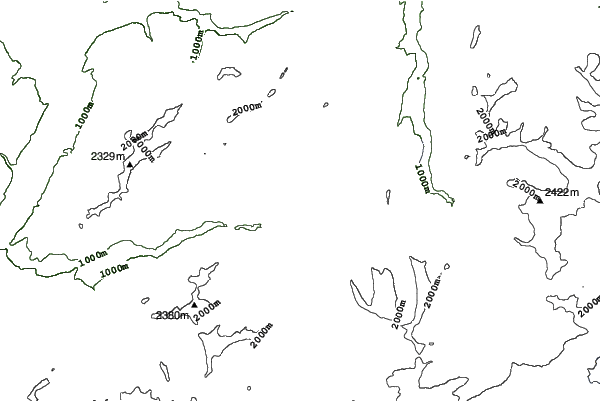 Gstaad - Schönried - Saanenmöser neighbourhood contours