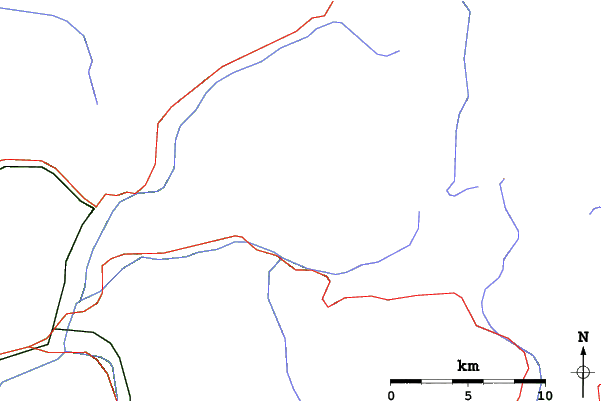 Roads and rivers close to Hauteluce