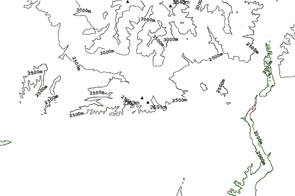 Hesperus neighbourhood contours