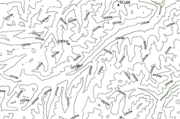 Ischgl neighbourhood contours