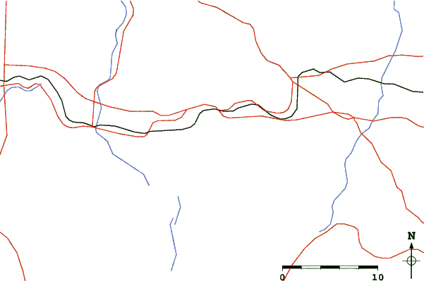 Roads and rivers close to Jisan Forest Resort