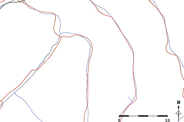 Roads and rivers close to Kaunertal
