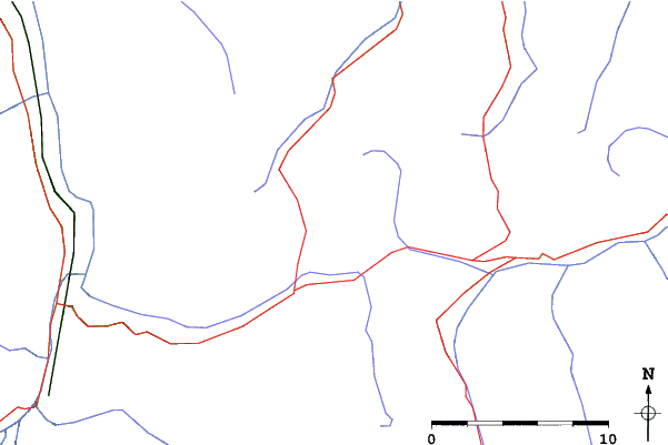 Roads and rivers close to Königsleiten