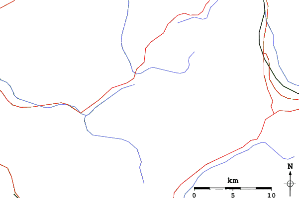 Roads and rivers close to La Clusaz