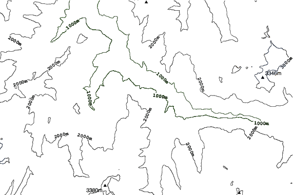 Les Karellis neighbourhood contours