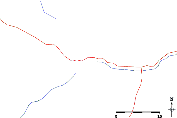Roads and rivers close to Mount Cheget