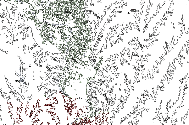 Mt Crescent neighbourhood contours