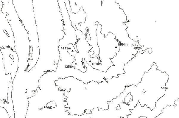 Mount Mawson neighbourhood contours