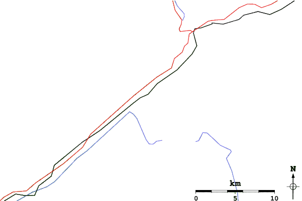 Roads and rivers close to Münster - Geschinen - Goms