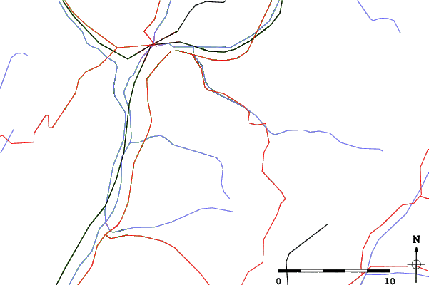 Roads and rivers close to Nova Ponente/Obereggen