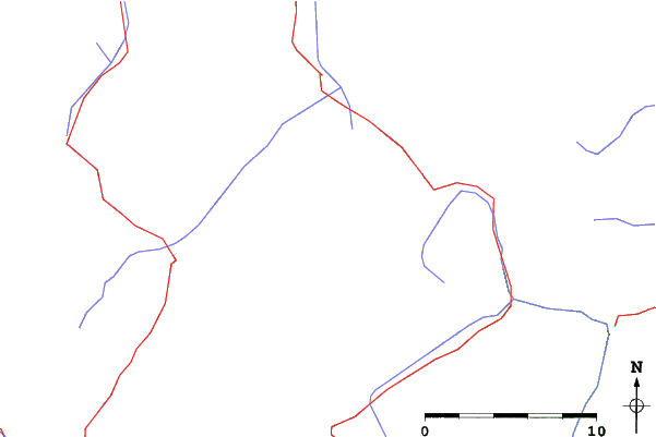 Roads and rivers close to Obergurgl