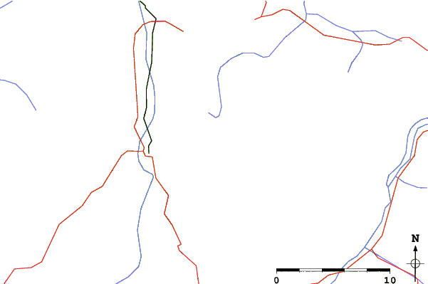 Roads and rivers close to Oberstdorf-Nebelhorn