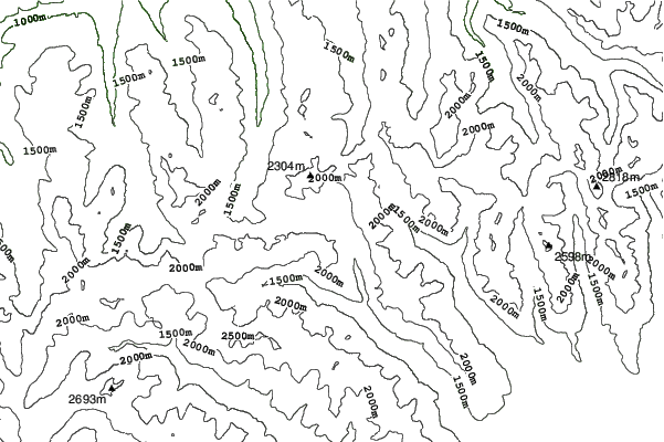 Obertauern neighbourhood contours