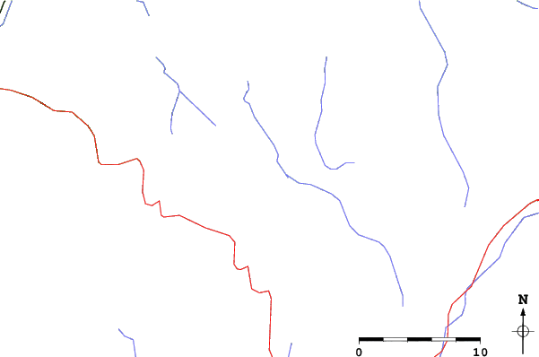 Roads and rivers close to Okutadami Maruyama