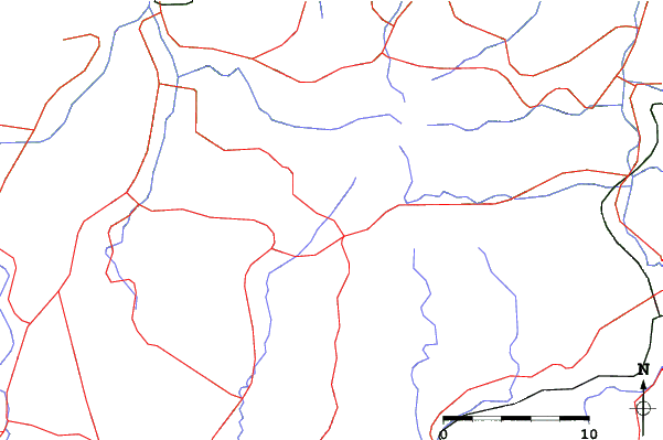 Roads and rivers close to Onbara Kogen
