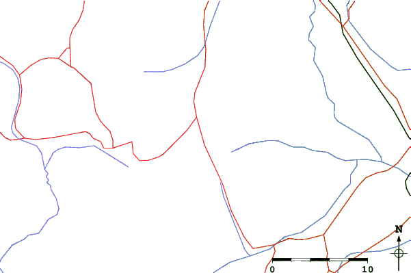 Roads and rivers close to Pertouli Ski Center