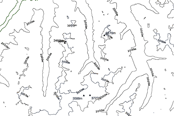 Pitztal Glacier neighbourhood contours