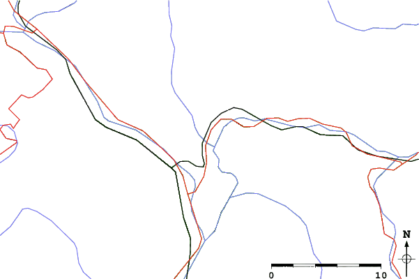 Roads and rivers close to Rio di Pusteria Muhlbach