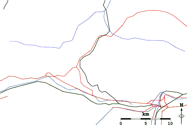 Roads and rivers close to Seefeld