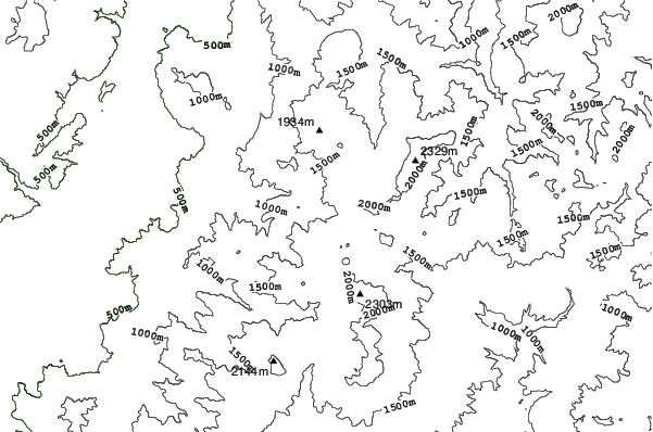 Shiga Kogen-Giant neighbourhood contours