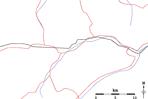 Roads and rivers close to St. Anton