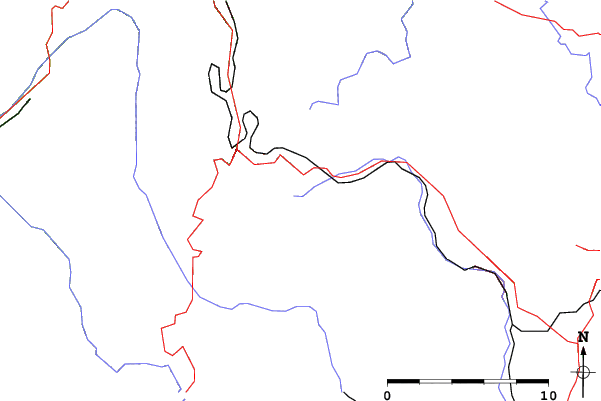 Roads and rivers close to St. Georgen-Oberkirnach/Brigachlift