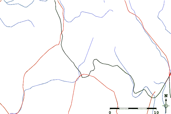 Roads and rivers close to Stará Myjava