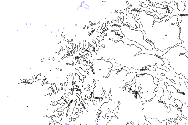 Strynefjellet neighbourhood contours