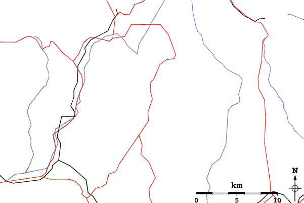 Roads and rivers close to Todtmoos