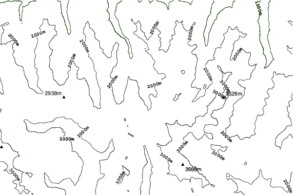 Uttendorf/Weißsee neighbourhood contours