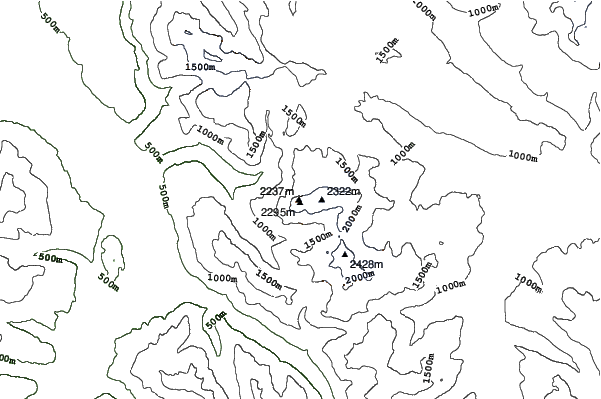 White Wilderness Heliskiing neighbourhood contours