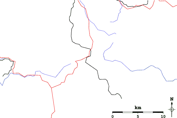 Roads and rivers close to Winterberg