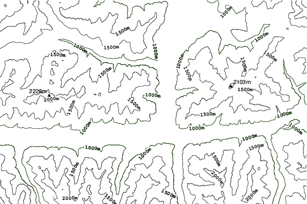 Zell am See neighbourhood contours