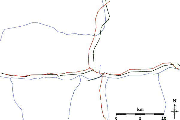 Roads and rivers close to Zell am See