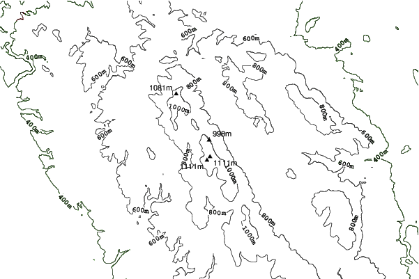 Zieleniec neighbourhood contours